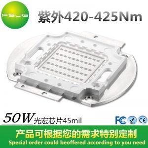 大功率LED燈珠_大功率50W紫光燈珠3D打印機固化燈印刷用uvled紫外425nm燈珠